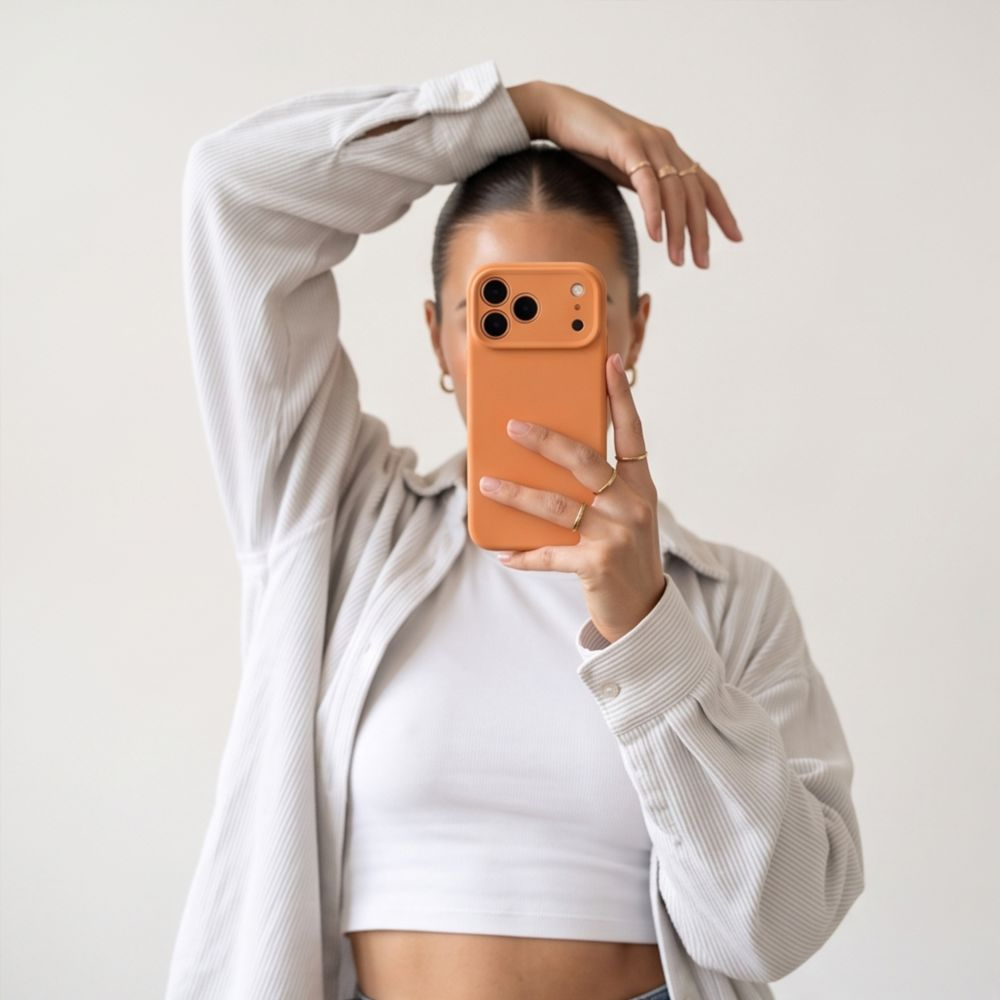 Custodia MagSafe per Apple iPhone 18 Pro Max / 17 Pro Max, Tech-Protect, in silicone, arancione