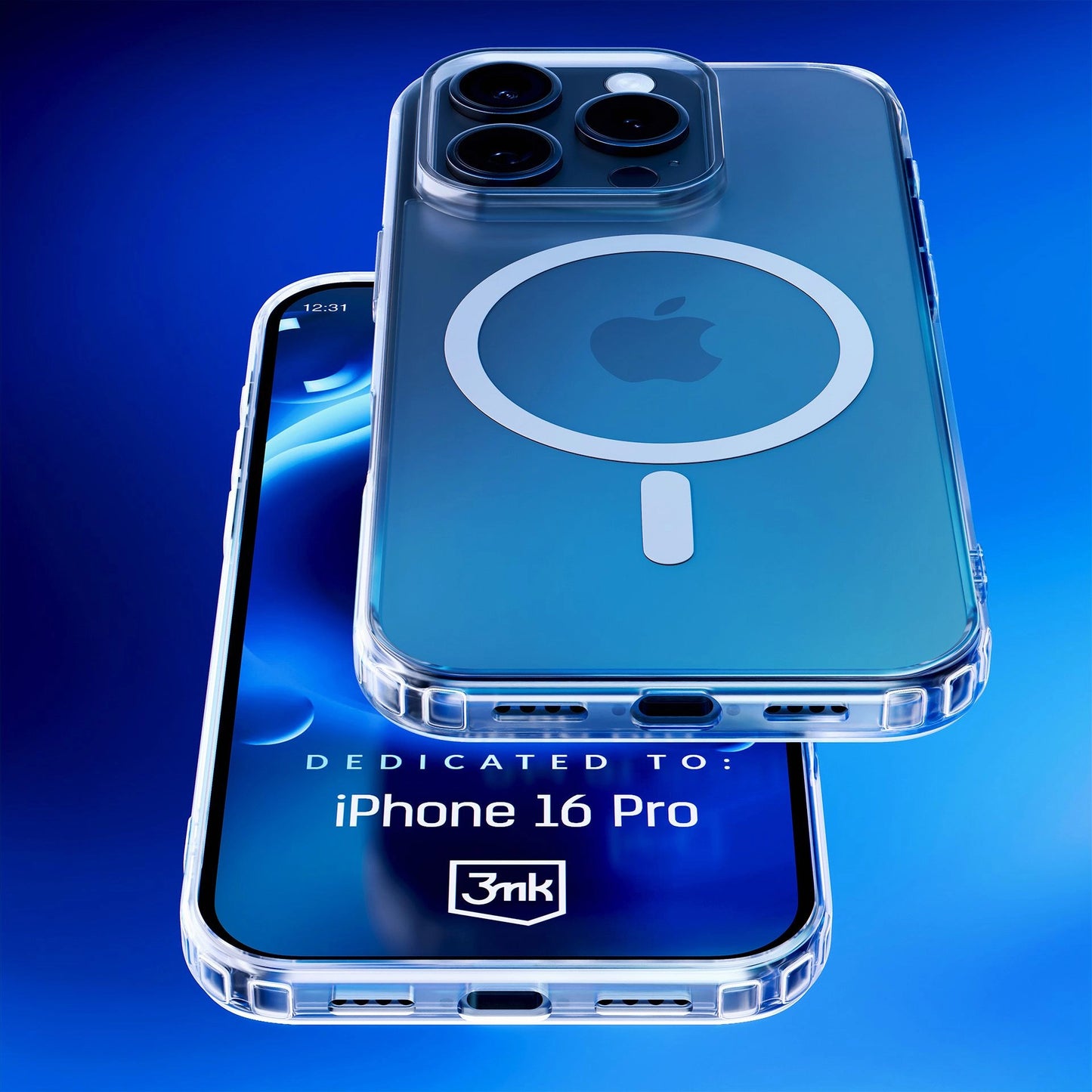 Custodia MagSafe per Apple iPhone 16 Pro, 3MK, MagCase, MagCase, Trasparente