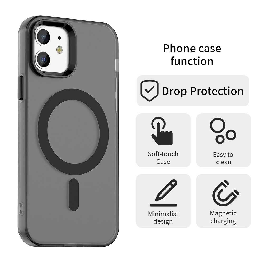 Custodia MagSafe per Apple iPhone 12 / 12 Pro, Techsuit, CandyCase, Nera
