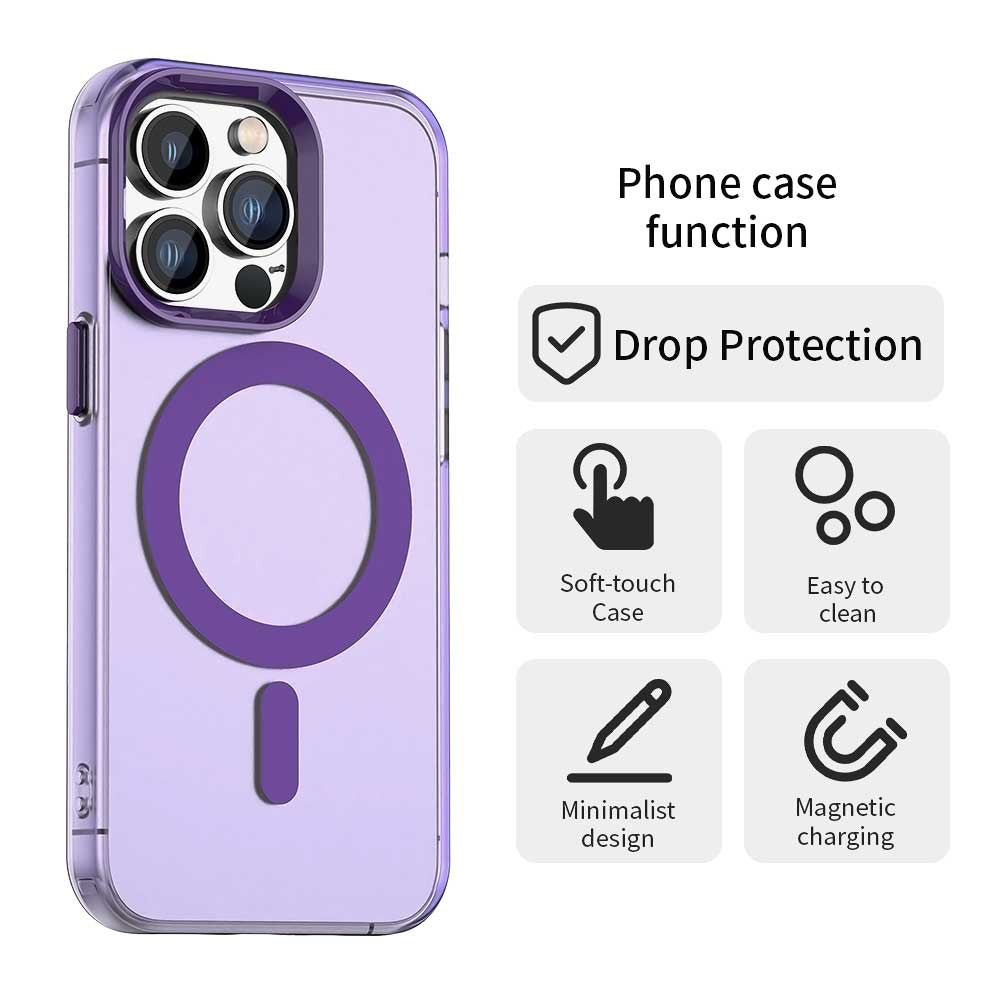 Coque MagSafe pour Apple iPhone 12 Pro Max, Techsuit, CandyCase, Violet