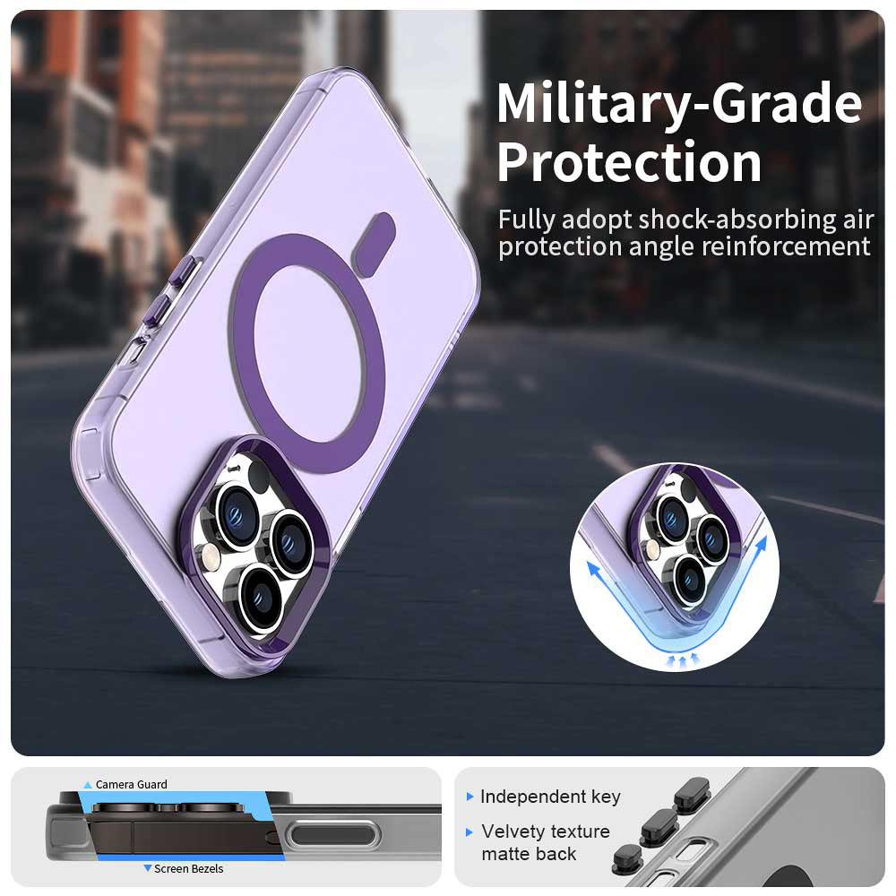 Coque MagSafe pour Apple iPhone 12 Pro Max, Techsuit, CandyCase, Violet