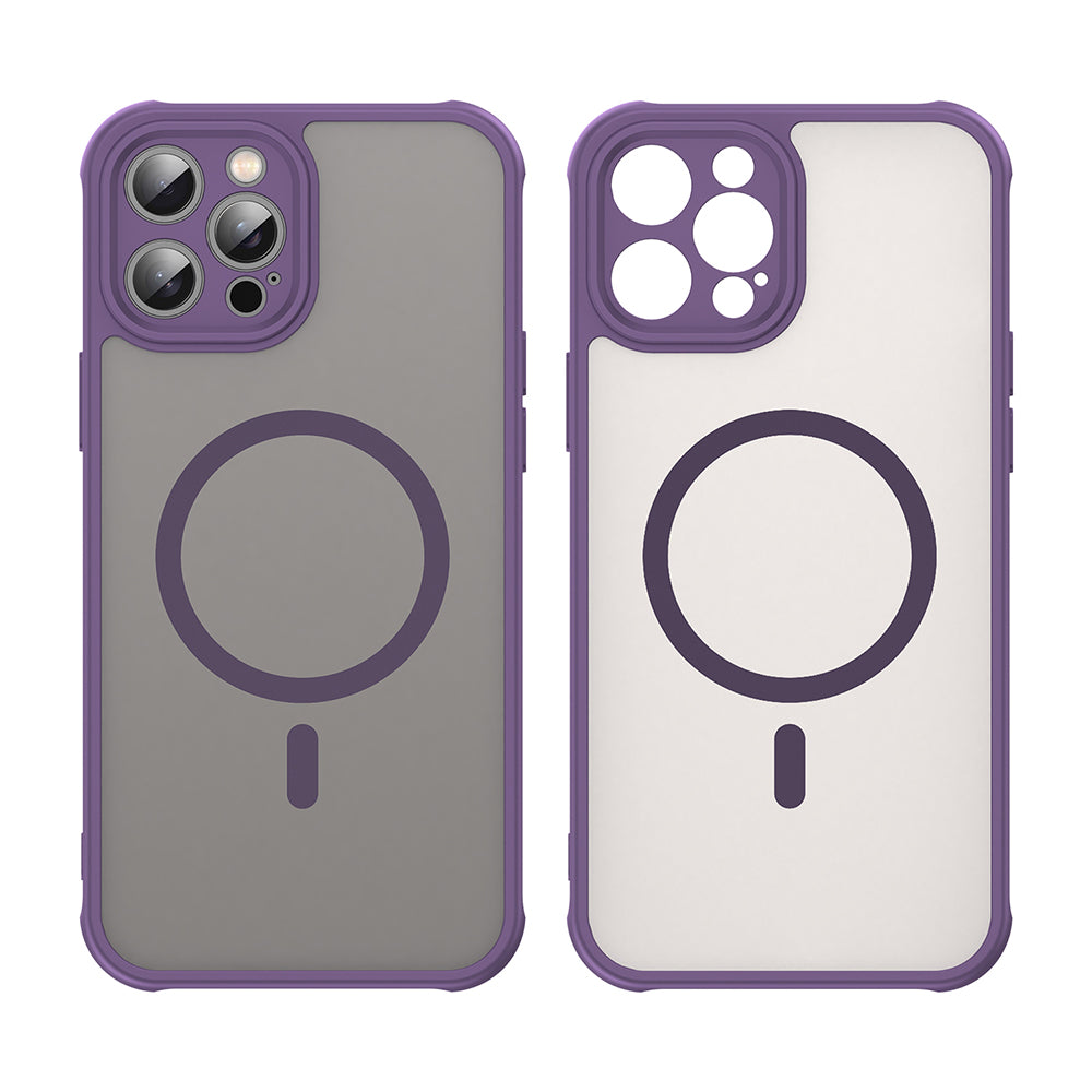 Custodia MagSafe per Apple iPhone 12 Pro Max, Techsuit, HaloFrost II, Viola