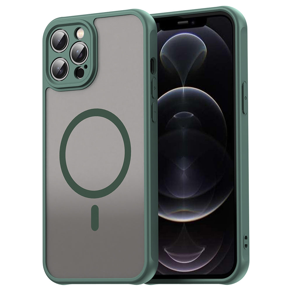 Custodia MagSafe per Apple iPhone 12 Pro Max, Techsuit, HaloFrost II, Verde