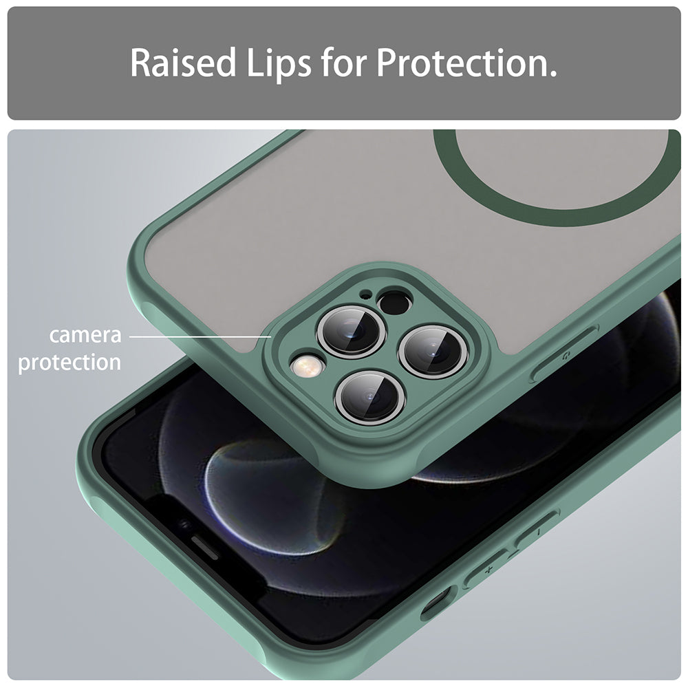 Coque MagSafe pour Apple iPhone 12 Pro, Techsuit, HaloFrost II, Vert