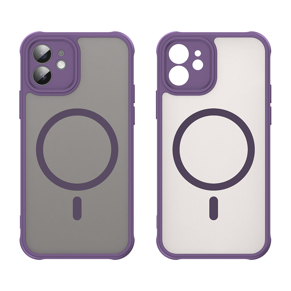 Coque MagSafe pour Apple iPhone 12, Techsuit, HaloFrost II, Violet