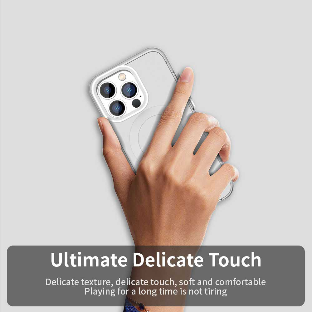 Custodia MagSafe per Apple iPhone 13 Pro Max, Techsuit, CandyCase, Bianca