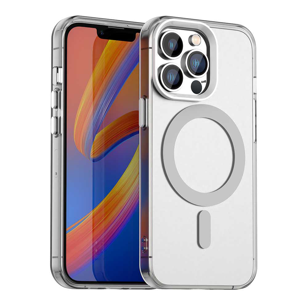 Custodia MagSafe per Apple iPhone 13 Pro, Techsuit, CandyCase, Bianca