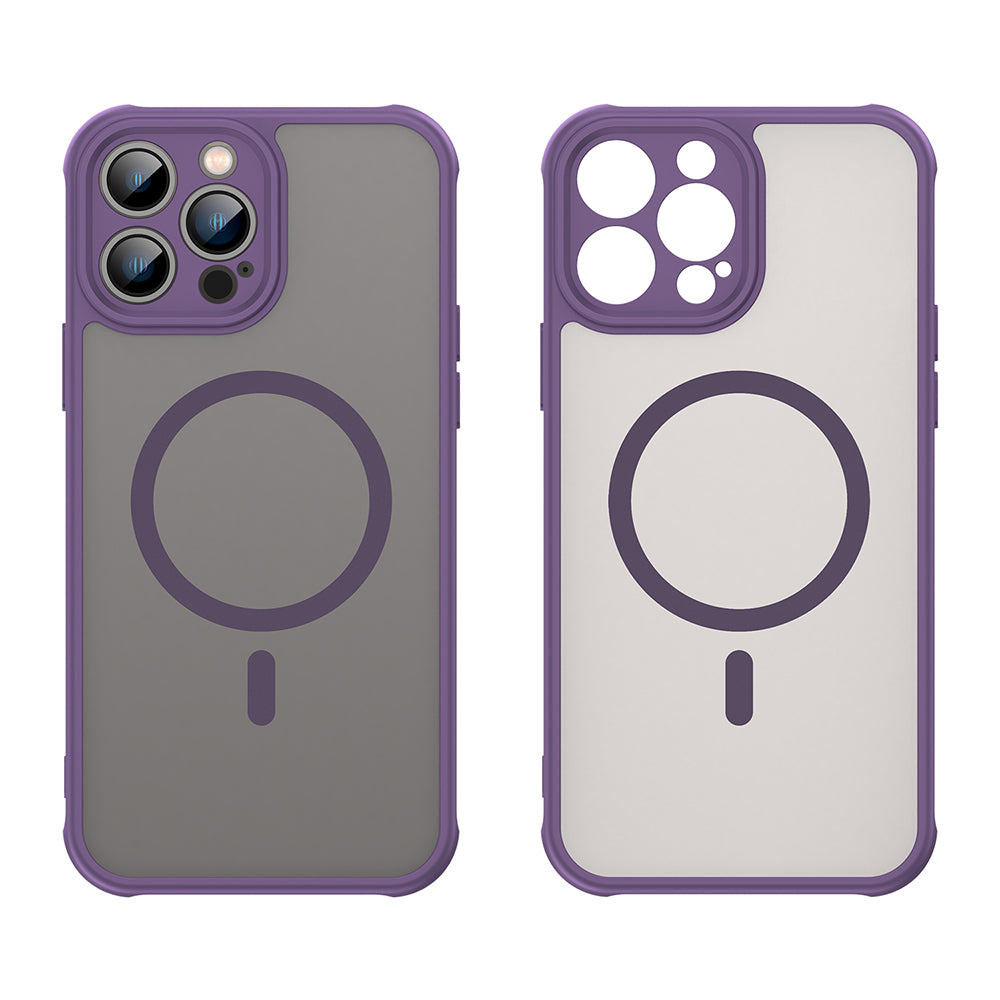 Custodia MagSafe per Apple iPhone 13 Pro, Techsuit, HaloFrost II, Viola