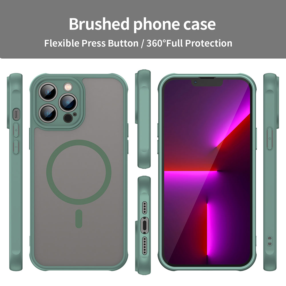 Custodia MagSafe per Apple iPhone 13 Pro, Techsuit, HaloFrost II, Verde