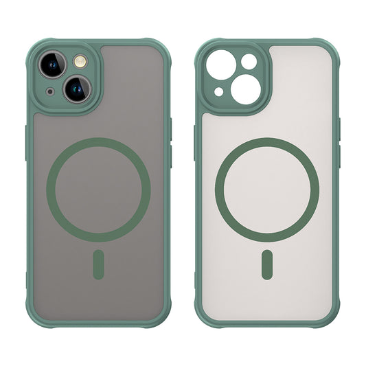 Coque MagSafe pour Apple iPhone 13, Techsuit, HaloFrost II, Vert