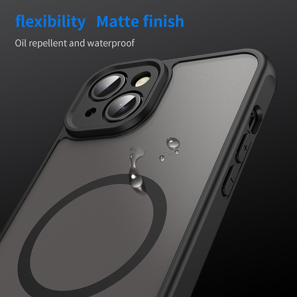 Custodia MagSafe per Apple iPhone 14 Plus, Techsuit, HaloFrost II, Nera