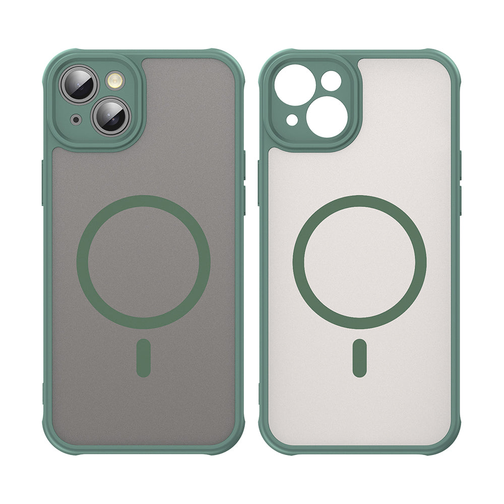 Custodia MagSafe per Apple iPhone 14 Plus, Techsuit, HaloFrost II, Verde