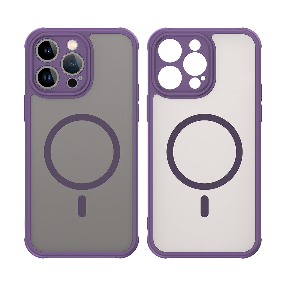 Custodia MagSafe per Apple iPhone 14 Pro Max, Techsuit, HaloFrost II, Viola