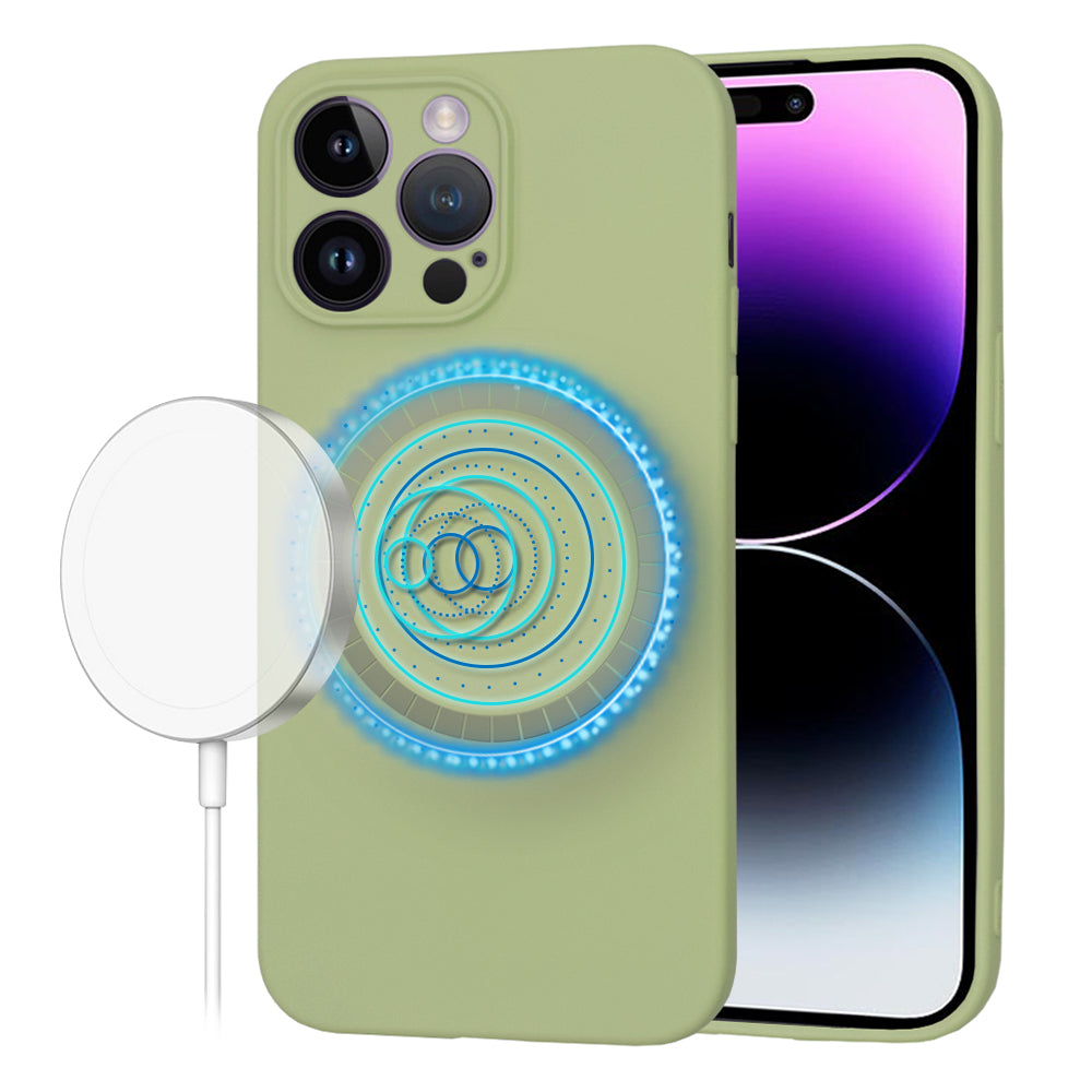 Custodia MagSafe per Apple iPhone 14 Pro Max, Techsuit, SoftFlex, Matcha