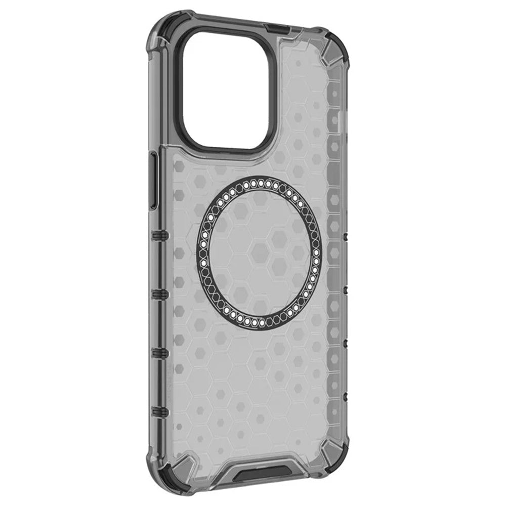 Custodia MagSafe per Apple iPhone 14 Pro, Techsuit, HoneyComb Shield, Bianca