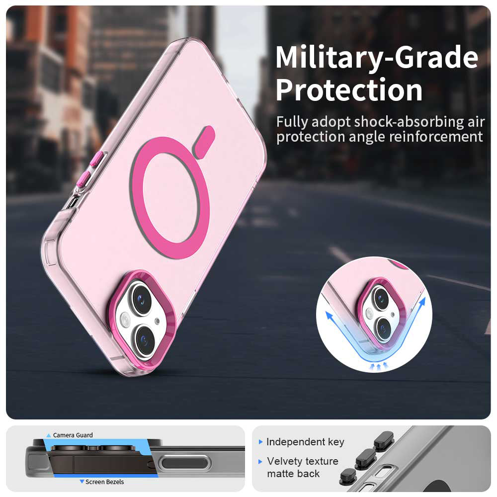 Custodia MagSafe per Apple iPhone 14, Techsuit, CandyCase, Rosa