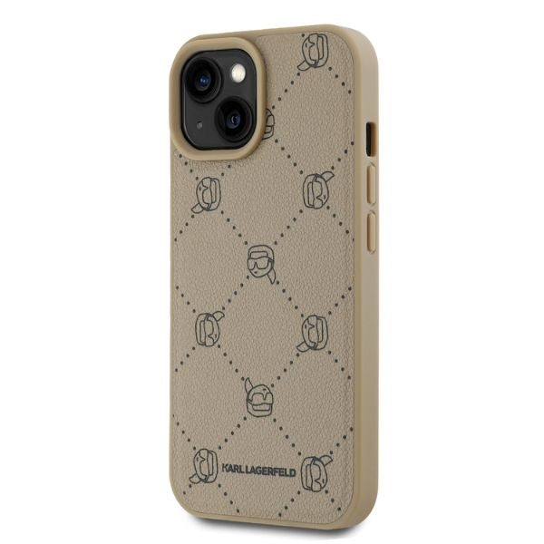 Custodia MagSafe per Apple iPhone 15, Karl Lagerfeld, Karl's Head, Beige