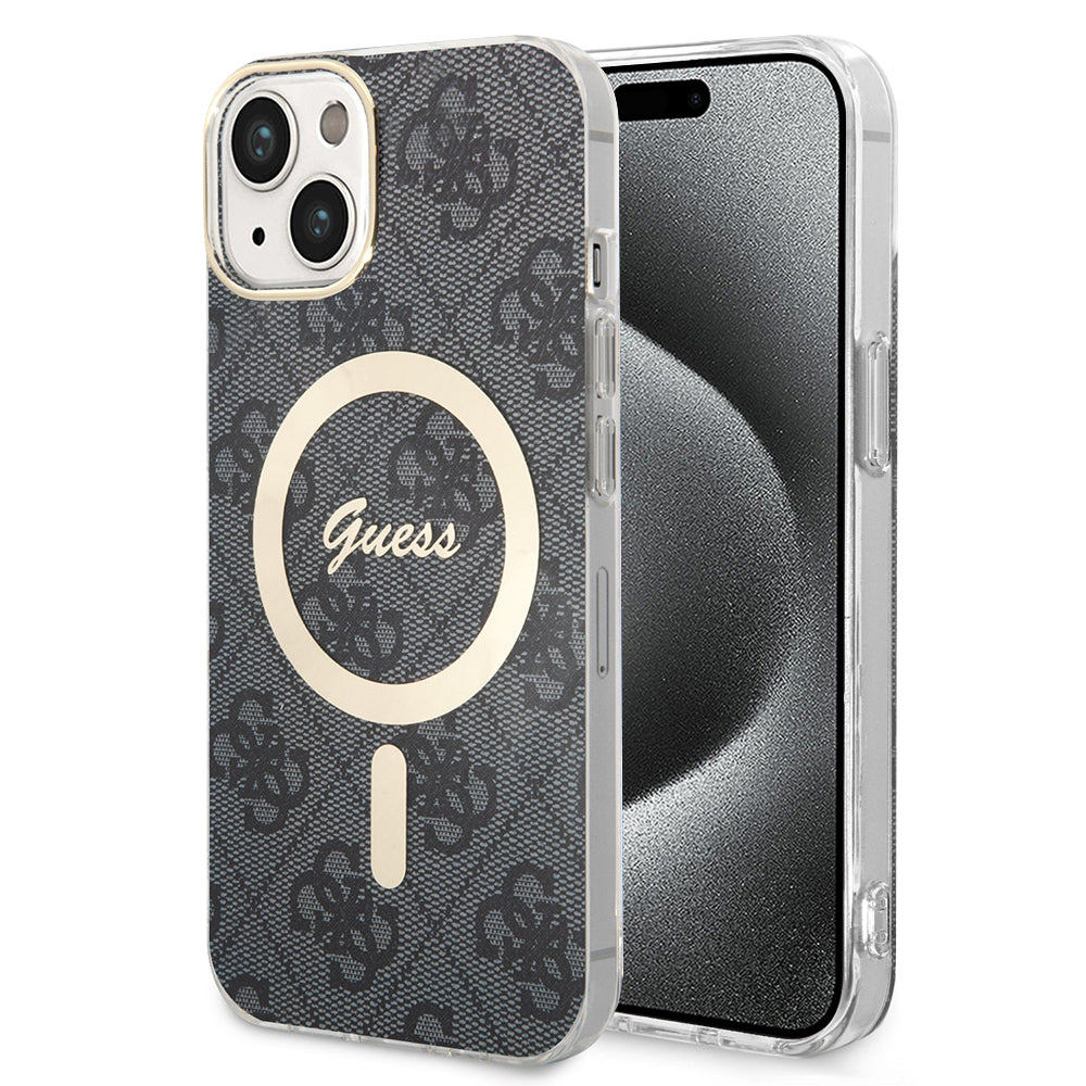 Étui MagSafe pour Apple iPhone 15 Plus, Guess, IML 4G, Noir