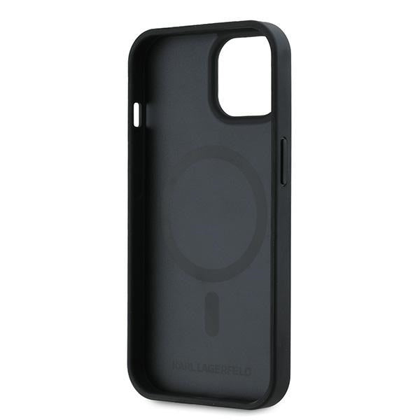 Custodia MagSafe per Apple iPhone 15 Plus, Karl Lagerfeld, Karl's Head, Nera