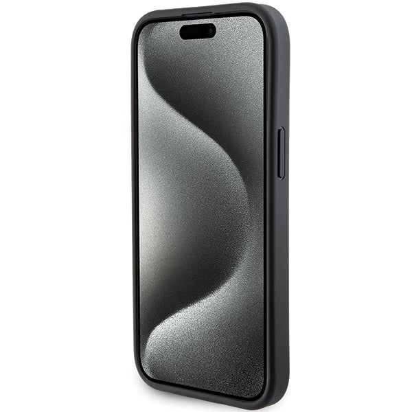 Custodia MagSafe per Apple iPhone 15 Plus, Karl Lagerfeld, Saffiano Gripstand Choupette, Nera
