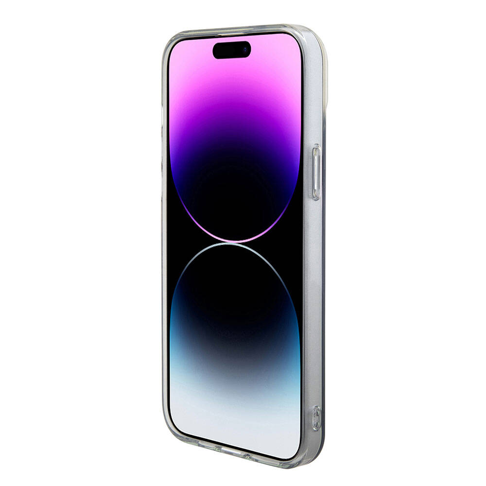 MagSafe Hülle für Apple iPhone 15 Pro, Guess, IML Iridescent, Mehrfarbig