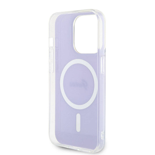 Custodia MagSafe per Apple iPhone 15 Pro Max, Guess, IML Iridescente, Viola