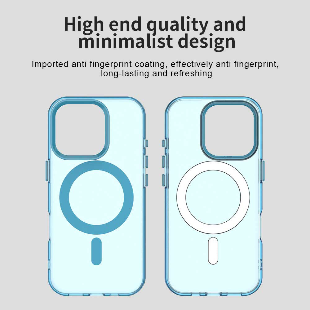 Custodia MagSafe per Apple iPhone 15 Pro Max, Techsuit, CandyCase, Blu