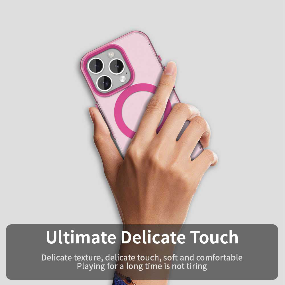 Coque MagSafe pour Apple iPhone 15 Pro Max, Techsuit, CandyCase, Rose