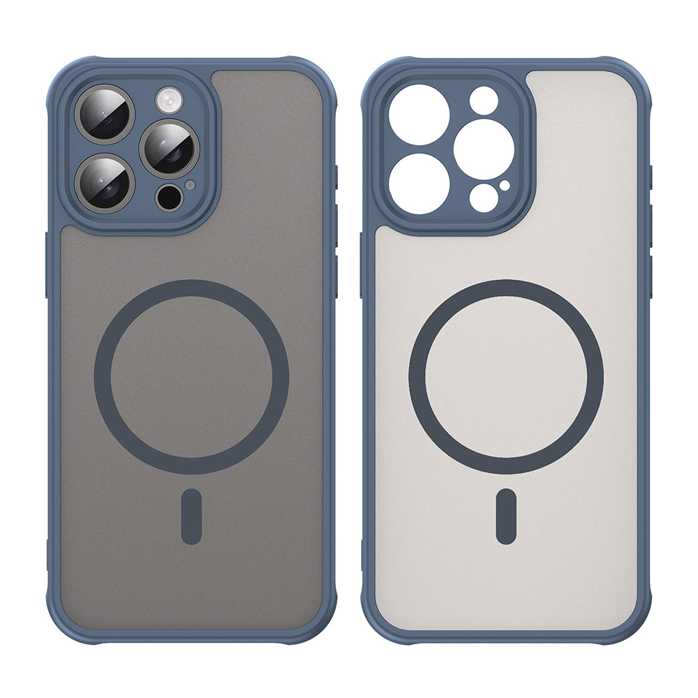 Custodia MagSafe per Apple iPhone 15 Pro Max, Techsuit, HaloFrost II, Blu Navy