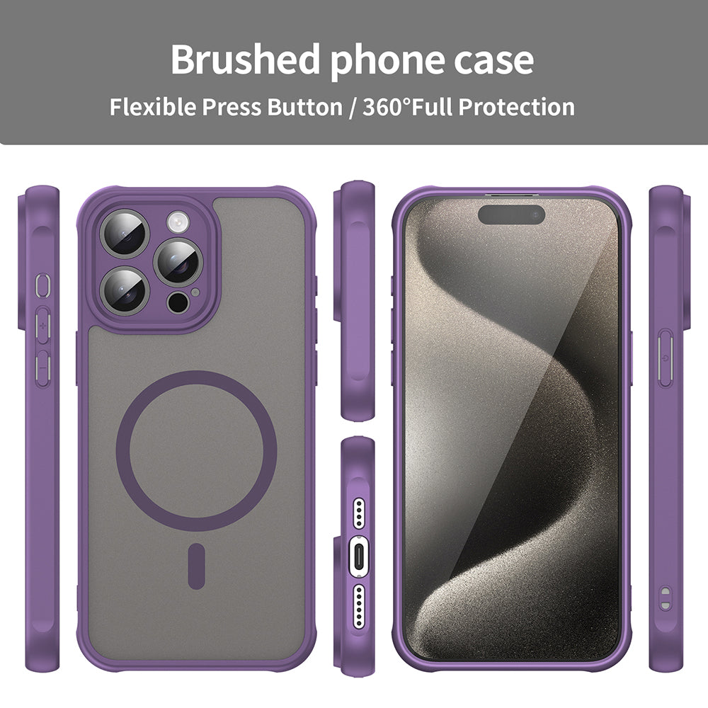 Custodia MagSafe per Apple iPhone 15 Pro Max, Techsuit, HaloFrost II, Viola