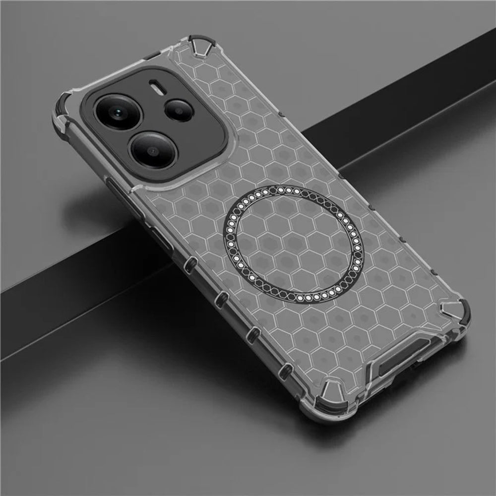 Custodia MagSafe per Apple iPhone 15 Pro Max, Techsuit, HoneyComb Shield, Nera