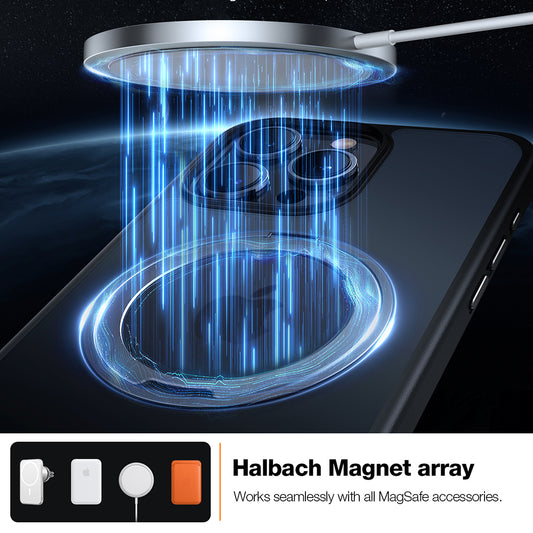 Coque MagSafe pour Apple iPhone 15 Pro Max, Torras, Ostand Pro, Noire