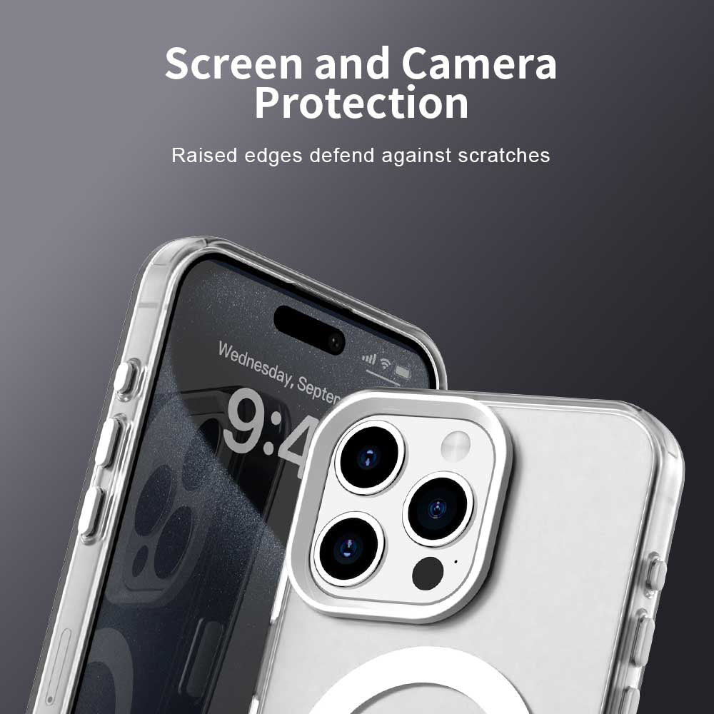 Custodia MagSafe per Apple iPhone 15 Pro, Techsuit, CandyCase, Bianca