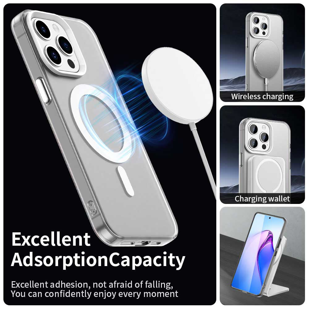 Custodia MagSafe per Apple iPhone 15 Pro, Techsuit, CandyCase, Bianca