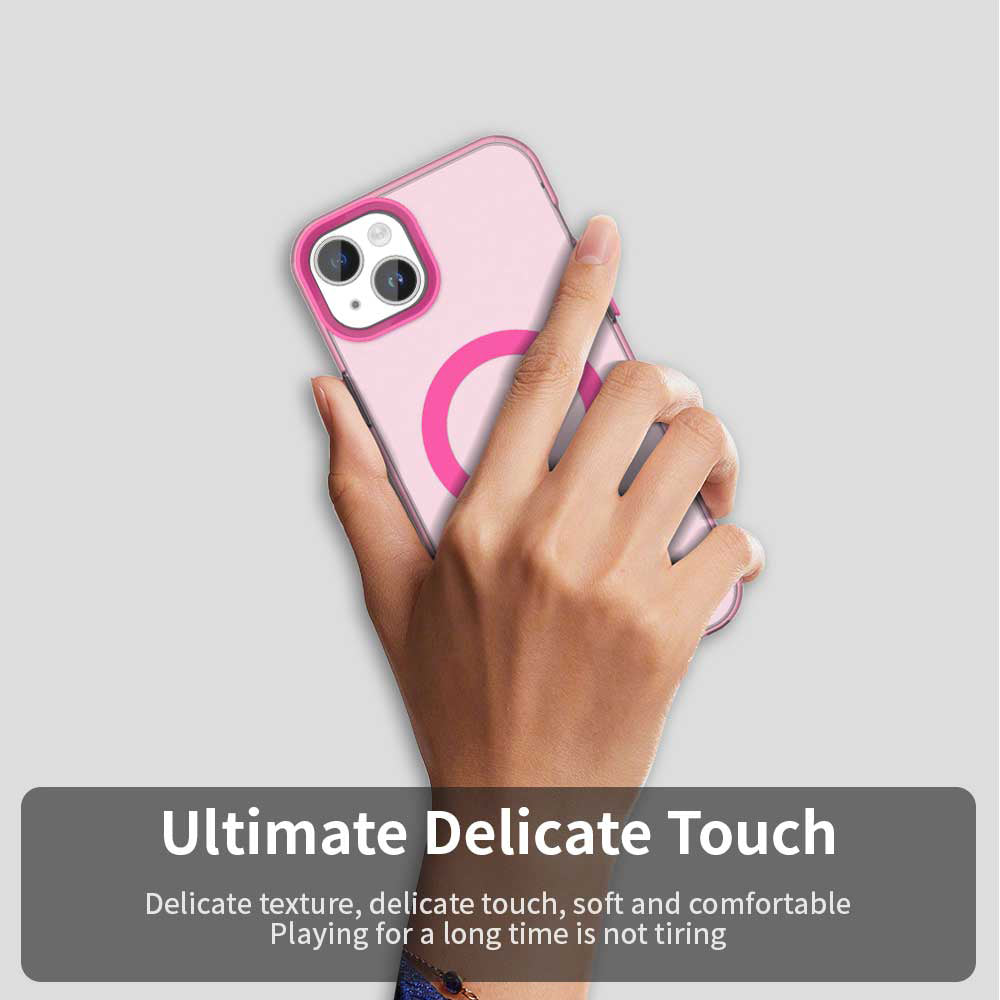 Custodia MagSafe per Apple iPhone 15, Techsuit, CandyCase, Rosa