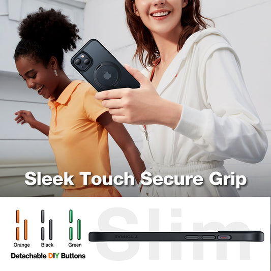 Étui MagSafe pour Apple iPhone 15, Torras, Ostand Pro, Noir