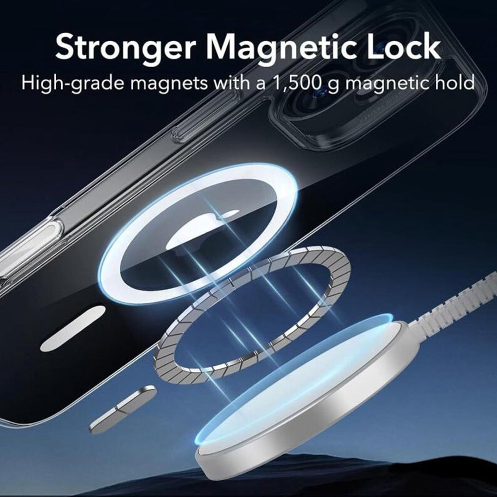 Custodia MagSafe per Apple iPhone 16, ESR, Classic Hybrid Slide, Trasparente