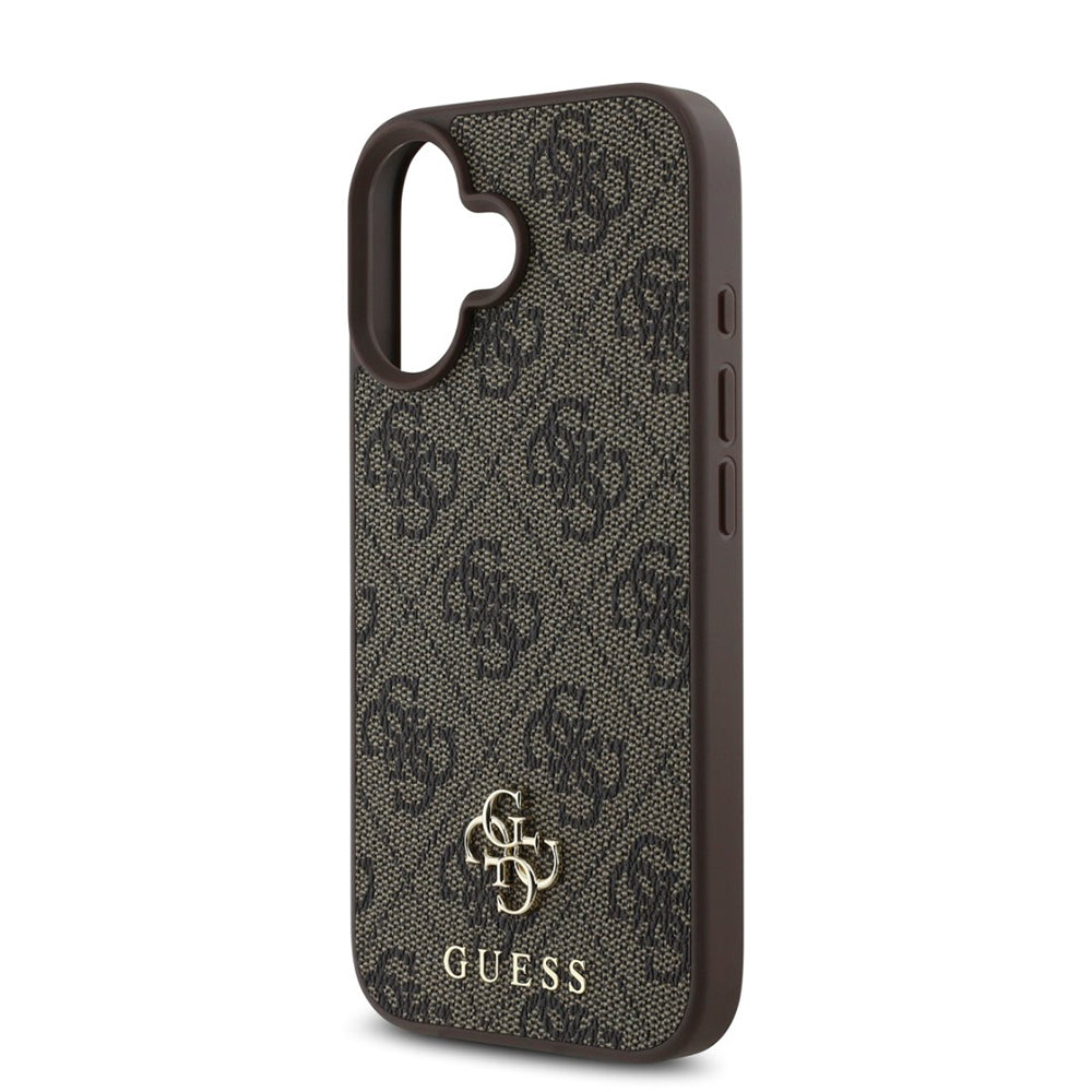 MagSafe Case for Apple iPhone 16, Guess, 4G Classic, Brown