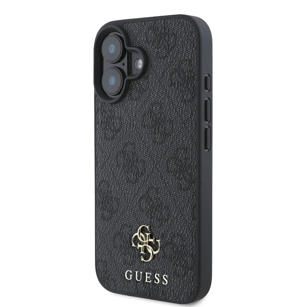 Custodia MagSafe per Apple iPhone 16, Guess, 4G Classic, Nera