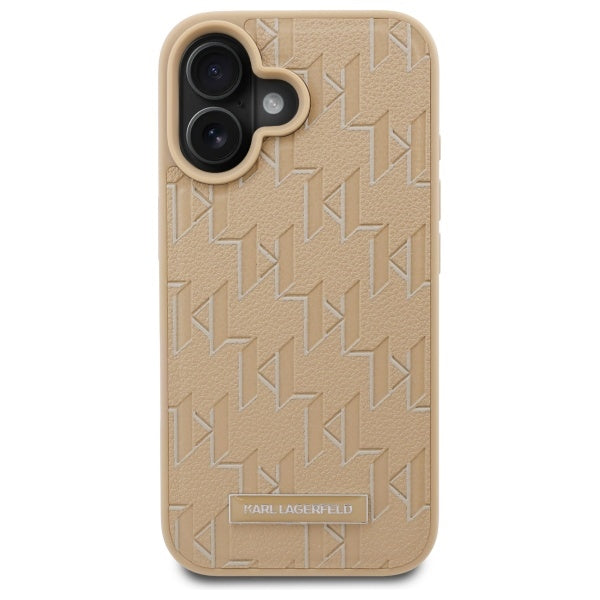 Custodia MagSafe per Apple iPhone 16, Karl Lagerfeld, Hot Stamp, Beige