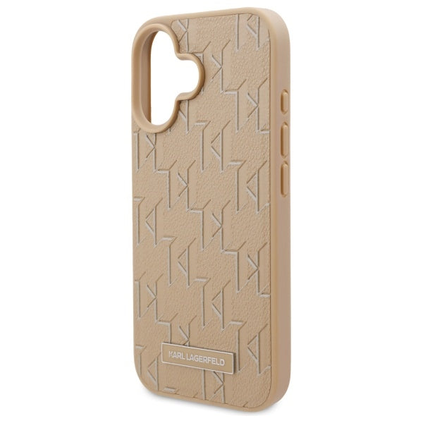 Custodia MagSafe per Apple iPhone 16, Karl Lagerfeld, Hot Stamp, Beige