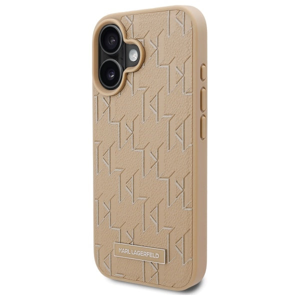 Custodia MagSafe per Apple iPhone 16, Karl Lagerfeld, Hot Stamp, Beige