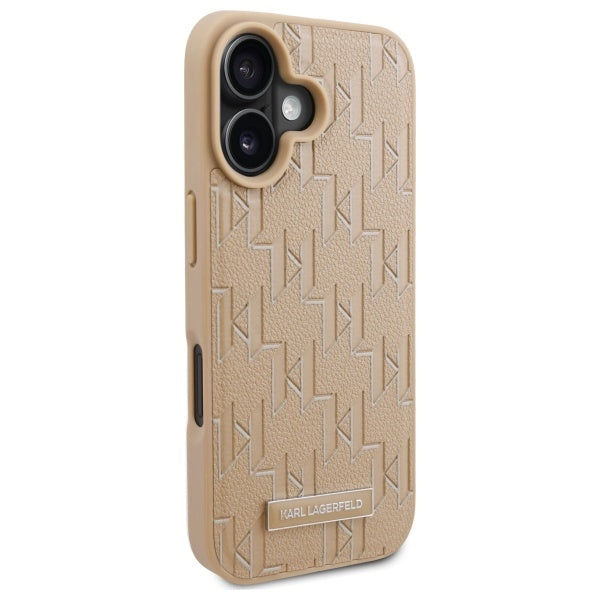 Custodia MagSafe per Apple iPhone 16, Karl Lagerfeld, Hot Stamp, Beige