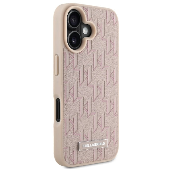 Custodia MagSafe per Apple iPhone 16, Karl Lagerfeld, Hot Stamp, Rosa
