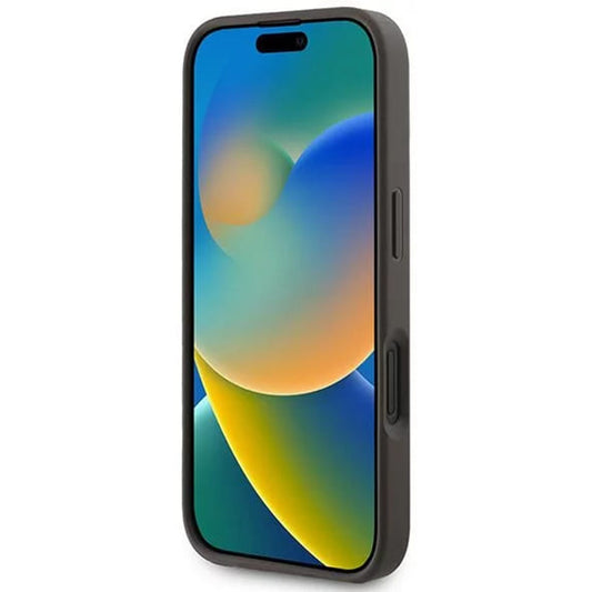 Custodia MagSafe per Apple iPhone 16 Plus, Guess, 4G Ring Classic Logo, Marrone