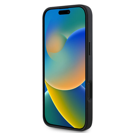 Custodia MagSafe per Apple iPhone 16 Plus, Guess, Saffiano Classic Logo, Nera