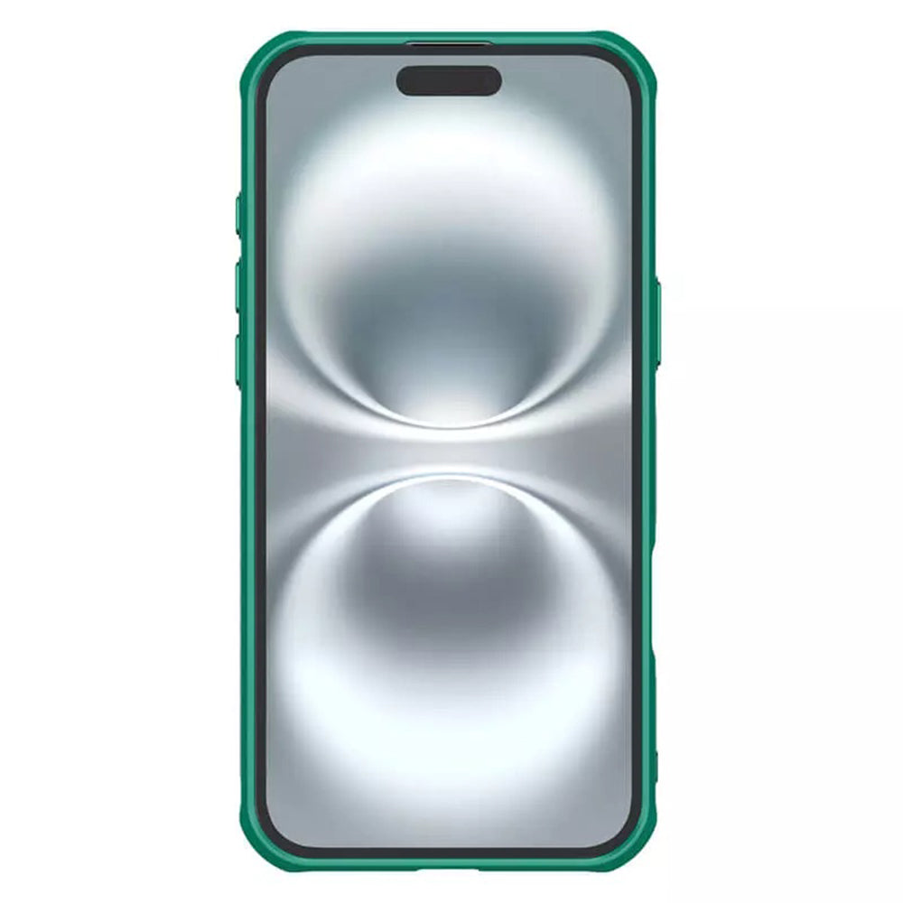 Custodia MagSafe per Apple iPhone 16 Plus, Nillkin, Iceblade Prop senza ritaglio per fotocamera, Verde