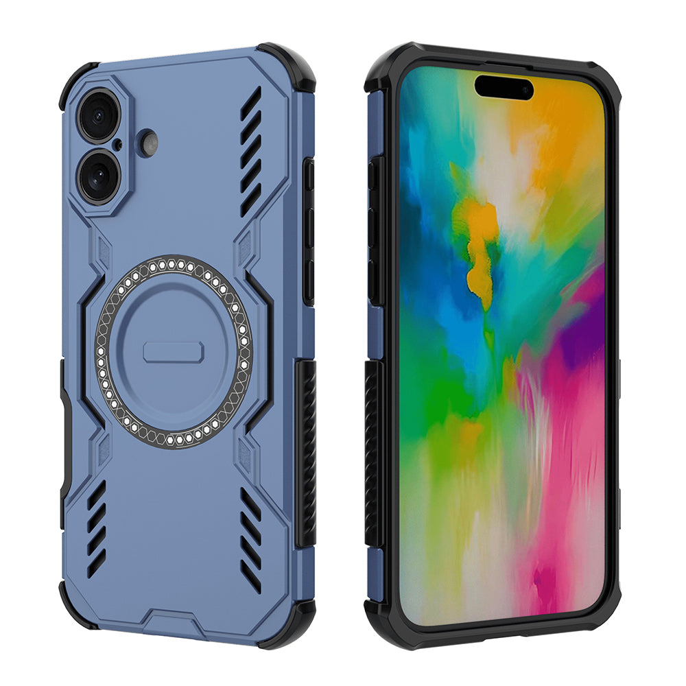 Custodia MagSafe per Apple iPhone 16 Plus, Techsuit, ArmorMag, Blu