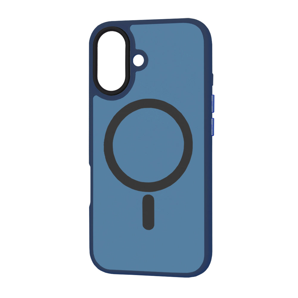 Custodia MagSafe per Apple iPhone 16 Plus, Techsuit, HaloFrost, Blu Navy