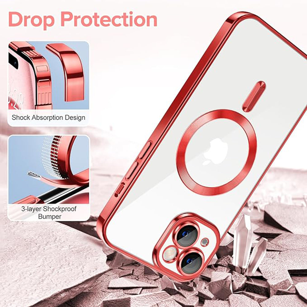 Coque MagSafe pour Apple iPhone 16 Plus, Techsuit, Luxury Crystal, Vert Clair